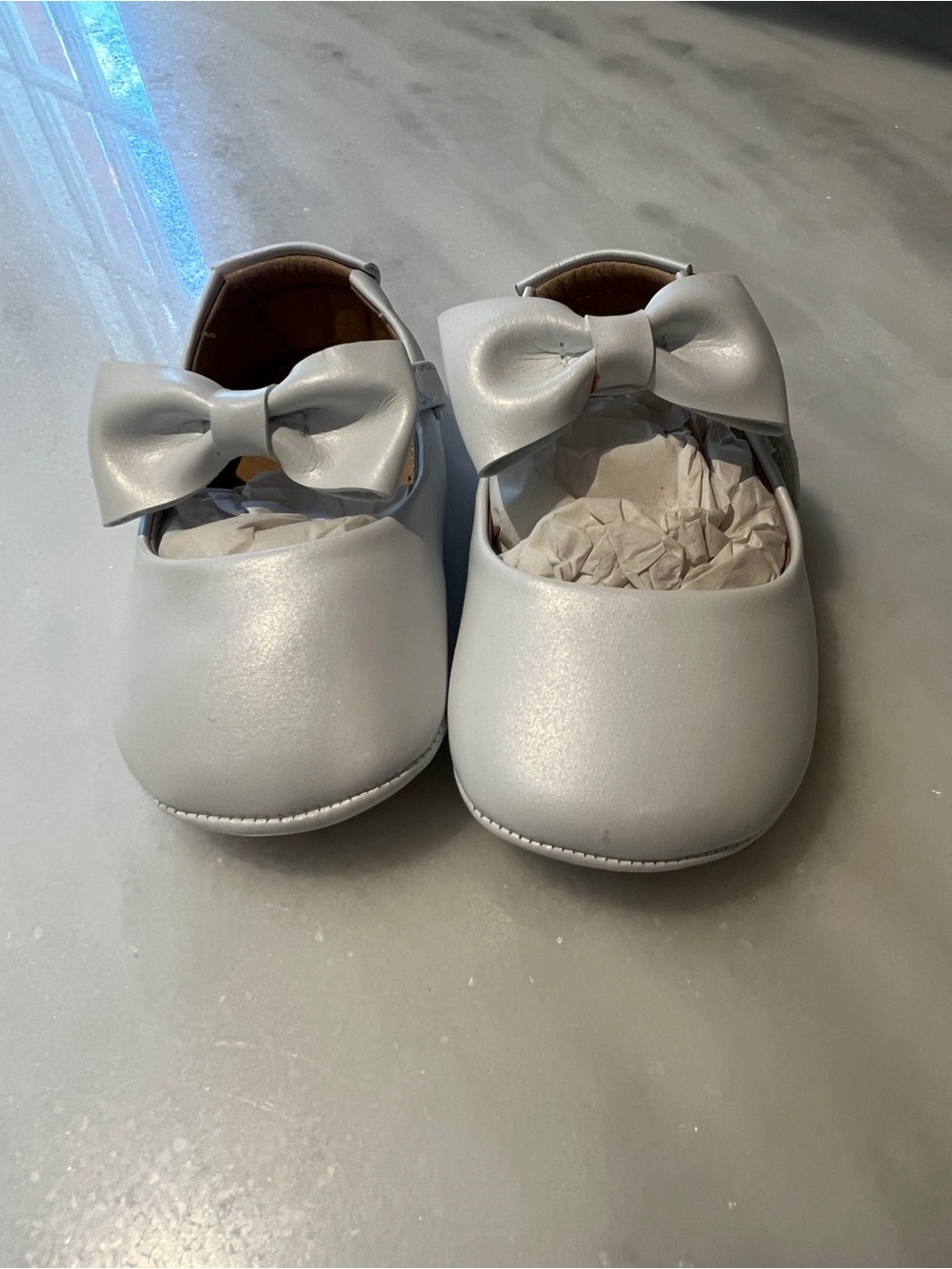 Baby Girls White Bow Mary Jane Kids Shoes